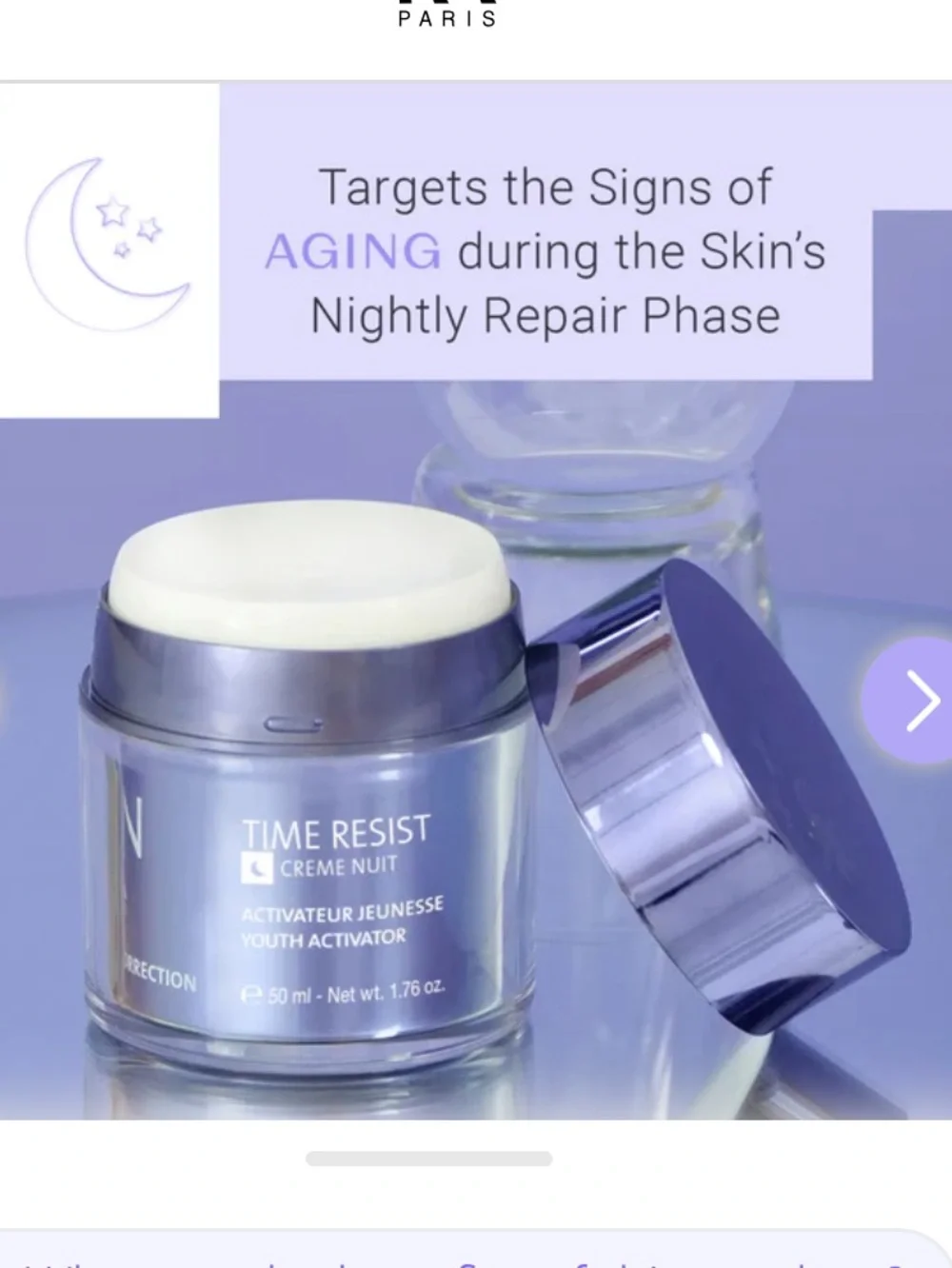 YONKA PARIS Time Resist Night Cream - Youth Activator Activateur Jeunesse